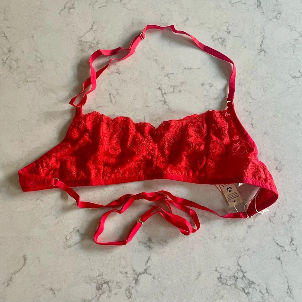 NWT Free People + We are Hah‎ Don’t Cross Me Halter in Blood Orange